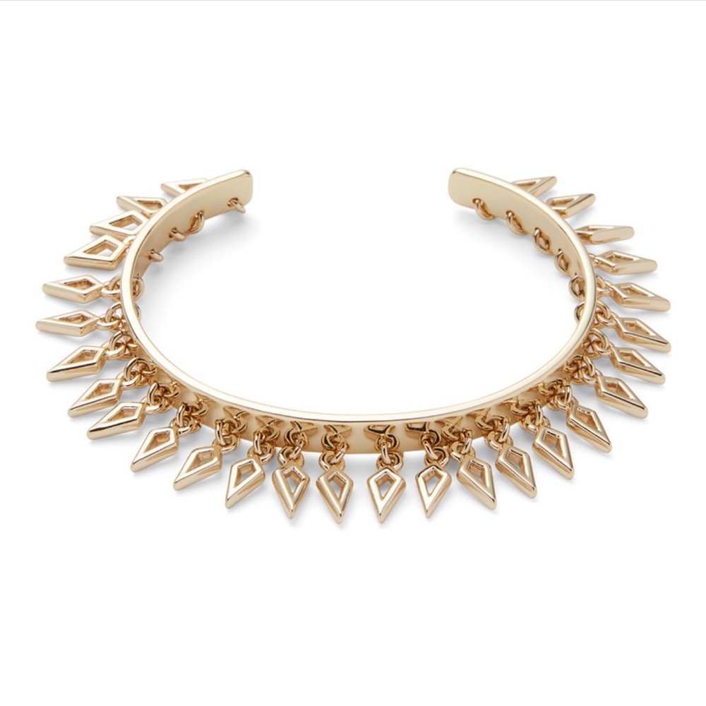 Aster Amaranth Gold-Plated Fringe Cuff